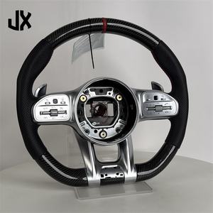 พวงมาลัยรถคาร์บอนไฟเบอร์หนังสำหรับ Mercedes <span class=keywords><strong>Benz</strong></span> GLE300 GLE400 GLE350 CLA 45 C63 C43 E63 AMG GT W212 W213 W205 W204 - Product Image 1