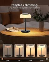 Lampe de table LED portable rechargeable, décoration d'intérieur, lampe de bureau sans fil, 3 niveaux de luminosité, commande tactile, veilleuse rechargeable