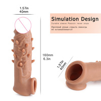 Extension réaliste du pénis manchon de coq en Silicone réutilisable agrandissement du pénis préservatifs pour hommes gode rehausseur jouets sexuels