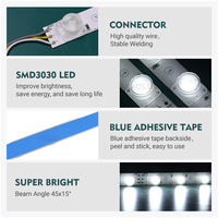 Barre lumineuse LED SMD3030 Edge DC24V CCT 18LEDs 990MM 3000K-5700K Bande LED rigide réglable à émission latérale pour boîte lumineuse double face