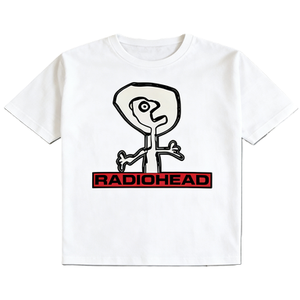 <strong>Radiohead</strong> Stick Figure Abstract Graphic Print T-<strong>Shirt</strong> Rock Band Music Fan Merchandise Crew Neck T-<strong>Shirt</strong> with Letter Print - Product Image 2