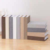 Livres décoratifs vierges personnalisés en lin couleur unie pour salon, hôtel, club, maison, avec couverture rigide, pour impression
