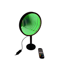 Lampe tunnel miroir infini en gros, lumière tunnel infini LED, veilleuse miroir 3D, lumière sensorielle infinie pour la maison et le bar