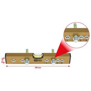 KS TOOLS-204,2000 Nivel Sprit estándar/medidor de conexión de montaje, 300 mm - EAN 4042146026229 HERRAMIENTAS SANITARIAS - Product Image 1