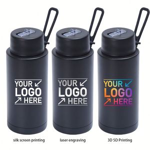 Custom 1L 1000ml Australia Frank Vacuum <b>Flask</b> Stainless Steel Insulated 34oz Water Drink Bottle with Flip Straw Lid Strap - Product Image 4