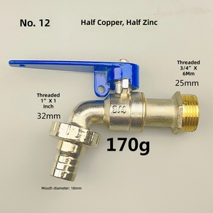 Moderner Diebstahlsicherer Wasserhahn 1/2 3/4 Zoll Halb Messing Halb Zinklegierung Außen Garten Waschmaschine Abschließbarer <span class=keywords><strong>Hahn</strong></span> 170g 130g - Product Image 3