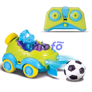 Control remoto dinosaurio parachoques coche carreras educativo RC fútbol partido fútbol 2 jugadores Drifting función para niños - Product Image 4