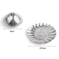 Panier à vapeur pliable en acier inoxydable