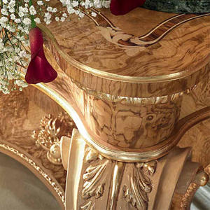 Table console <span class=keywords><strong>de</strong></span> style français dorée avec miroir, sculpture <span class=keywords><strong>en</strong></span> bois classique royale, décoration <span class=keywords><strong>en</strong></span> feuille d'<span class=keywords><strong>or</strong></span>, luxe, salon, villa, bois massif - Product Image 5