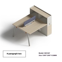 Ensemble de bureau et chaise modulaires en panneaux de bois pour employés – Poste de travail minimaliste et moderne avec table d'ordinateur