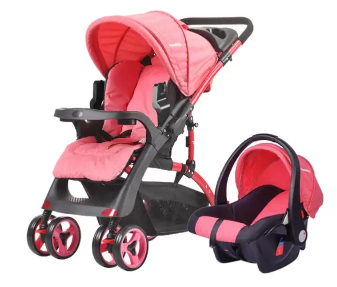 Baby Stroller 3 IN 1 Multifunctional with Canopy Foldable Baby Wagon for Outdoor Car