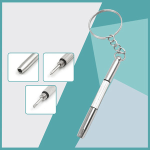 Three In One <b>Screwdriver</b> 3 In 1 Eyeglass Repair Tool Portable <b>Multi</b> Functional Phillips <b>Bit</b> For Diy Fixes - Product Image 2