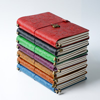 Carnet de voyage vintage en cuir de vachette sculpté, fait main, papeterie créative, journal, pages en papier kraft transfrontalier