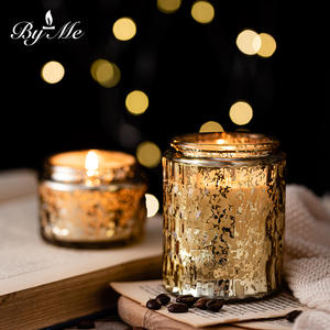 Factory Custom Luxury Glass Soy Wax <b>Candle</b> Jar Reusable Scented <b>Candles</b> - Product Image 1