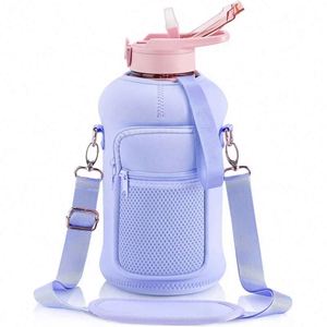 Échantillon gratuit, vente en gros, bouteille d'eau portable personnalisée, impression promotionnelle, écologique, OEM, sac isotherme, vert, imperméable - Product Image 6
