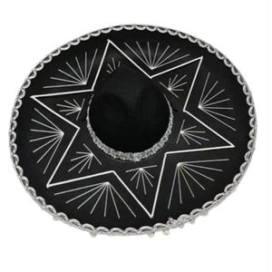 Sombrero Fedora de Ala Ancha con Estrella Bordada en Fieltro para Eventos de Negocios, Casual, Cinco de Mayo y Fiestas - Product Image 3