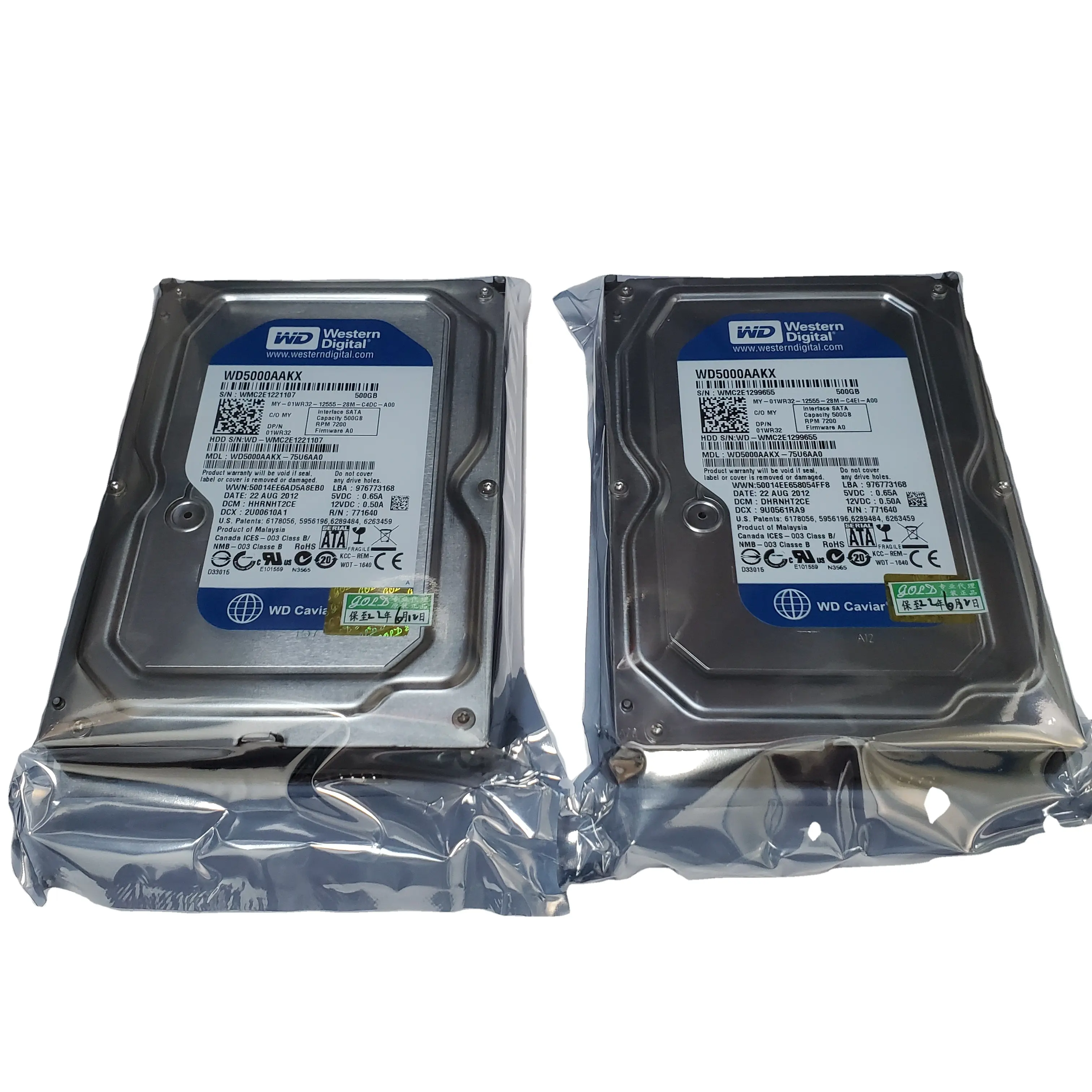 Mavi WD5000AAKX 500GB masaüstü sabit Disk sürücü 7200 RPM SATA 6 GB/sn 16MB önbellek 3.5 inç yeni ve orijinal bir yıl garanti
