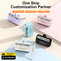 Vente en gros de mini-batteries externes 10000 mAh avec écran LED, charge rapide 20W, support - Chargeur portable pour téléphones mobiles