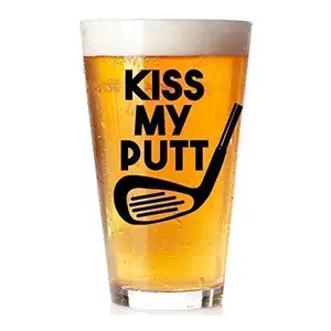 Kus Mijn Putt-Grappige Golf Gift 16Oz Pint Golfer Bier Lover Glas