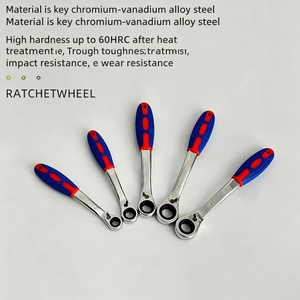 Llave de Trinquete Industrial de 72 Dientes, Métrica, de Acero al Cromo Vanadio, Antideslizante, Mango Recto, Abertura Hexagonal, OEM - Product Image 2