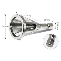 Outil de chanfrein externe d'ébavurage de tige hexagonale en acier au carbone de 1/4 "enlever le foret de fraise pour cylindre en métal