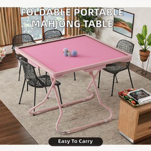 Tavolo da Mahjong Automatico in PVC, Moderno, Pieghevole, Portatile, Resistente, per 4 Giocatori, con <span class=keywords><strong>Gambe</strong></span> Pieghevoli, per Appartamenti Piccoli/Medi, Uso Esterno - Product Image 2