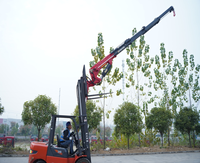 Nouvelle grue télescopique à flèche pour chariot élévateur de 3 tonnes à vendre, hauteur de levage 11200 mm