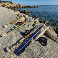 Canne à pêche en carbone 24T 5-6m 3 sections 100-250G Long Cast Ultima HASIDA pour crevettes, carpes et pêche en roche