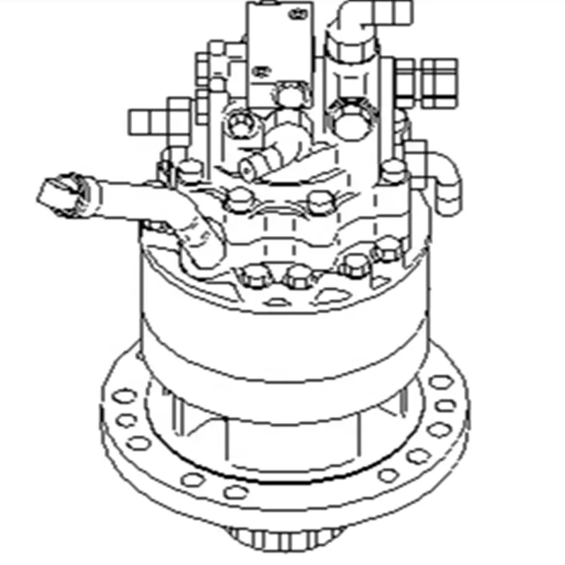 21W-26-00120 21W-26-00100 Graafmachine Swing Machines PC78US-6 Swing Motor Voor Komatsu