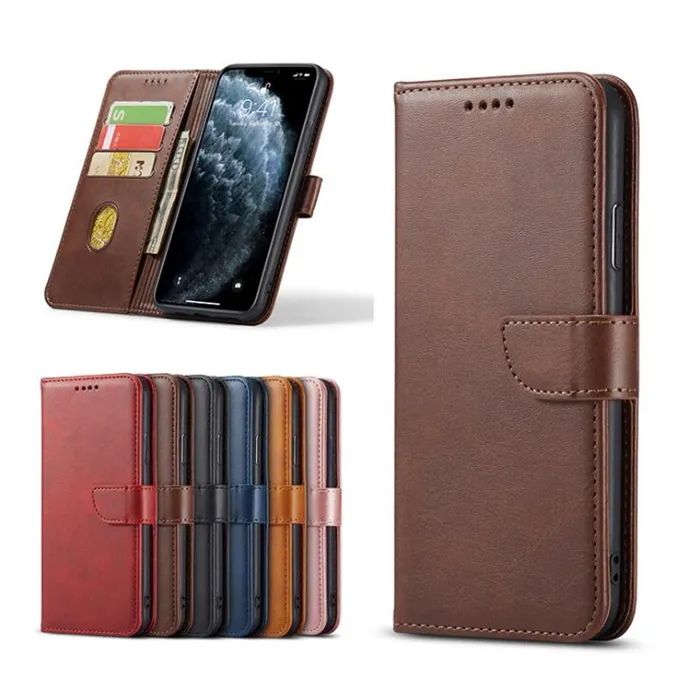 High Quality Leather Flip Wallet Mobile Phone Case For Iphone 12 Pro Max PU Leather Book Flip Cover For Iphone 13 Pro Max
