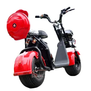 Nieuw Ontwerp Citycoco 1500W Lithium Batterij Dikke Band Volwassen Elektrische Scooters 1000W 60V Elektrische Motorfiets Eec Certificaat