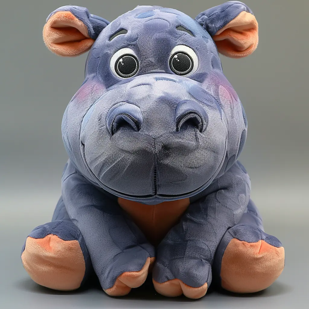 Offre Spéciale personnalisé conception personnelle mignon peluche peluche hippopotame peluche animaux jouets en peluche