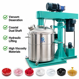 Mezclador Dispersor al Vacío de Doble Eje Coaxial con Elevación Hidráulica para Mezcla de Alta Viscosidad de <span class=keywords><strong>Gel</strong></span> de Uñas, Brillo Labial y Adhesivos - Product Image 1