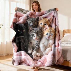 Manta de Franela con Diseño de Sol de Dibujos Animados, Manta para Siesta, Lavable a Máquina, Resistente a la Decoloración, para Cama, Sofá, con Impresión Personalizada - Product Image 6