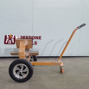 Chariot à plateaux autobloquant jaune personnalisé, nouveau design, équipement de manutention pour le transport de machines industrielles - Product Image 4