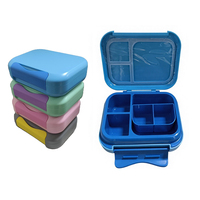 Boîte à lunch portable pour la rentrée scolaire avec poignée, anti-fuite, boîte personnalisée, boîte à lunch en plastique bento pour enfants et adultes