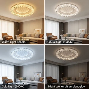 Lámpara de Techo Interior con Temática Espacial, Iluminación LED de 3 Colores Cambiables para Dormitorio Infantil, Sala de Estudio, Lámpara de Ambiente Cálido - Product Image 2