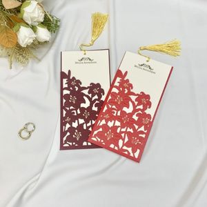 <span class=keywords><strong>Carte</strong></span> d'invitation de mariage découpée au laser en papier bon marché à prix d'usine - Product Image 4