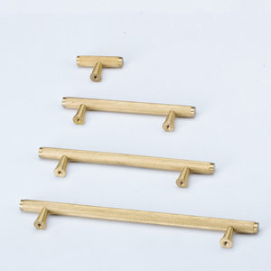 Knurled Brass Cabinet Pulls Modern <strong>Matte</strong> <strong>Black</strong> &amp; Gold Drawer Handles for Wardrobe Cupboard Kitchen Cabinet <strong>Door</strong> - Product Image 3