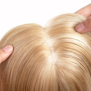 Topper de Cabello Humano Virgen Europeo 6*7 Mono Net de Fábrica Yuanzhen, Color Piano, Base de Seda, Liso, Listo para Enviar - Product Image 2