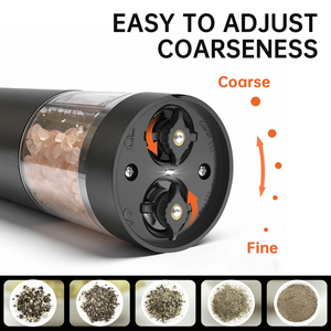 Y8 Tuz ve Karabiber Değirmeni 800mAh Şarj Edilebilir 2'si 1 Arada Çift Hazneli 200ML Karabiber Öğütücü Mutfak Gereçleri LED Işıklı - Product Image 4