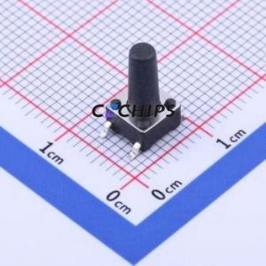 TS6612TP-SZ Tactile Switch SMD-4P,6x6mm Switch Single Pole Single Throw Round Button 2.5N Vertical Mount - Product Image 1