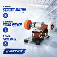 Affûteur de couteaux électrique portable à bande abrasive, moteur 12 kW, tension 110 V, réglable, pour polissage de lames DIY
