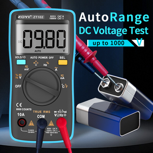 ZOYI ZT102 - Multímetro Digital Inteligente de Alta Precisión con Pantalla de 6000 Dígitos, True RMS, para Medir Voltaje, Corriente, Resistencia y Frecuencia - Product Image 3