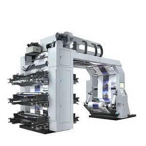 2024 new high quality 2 4 6 8 colour stack type label plastic paper ceramic roller flexo printing machine price