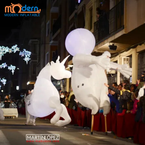 Disfraz Inflable Publicitario de Hombre Gordo Blanco para Desfiles, Marioneta de Cabeza Grande de 3m, Tela Oxford 210D, Ventilador Incorporado, Impresión Digital - Product Image 2