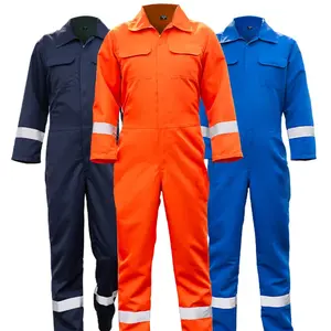 Workwear Work Clothes Overall Coverall For Men Work Wear Hi Vis Working Uniform Construction Suit Cotton Carton OEM Service