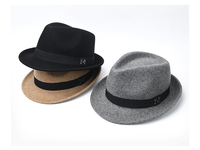 Nouveau chapeau haut de forme en polyester/coton, unisexe, toutes saisons, en tissu type alpaga, grande circonférence de tête, pour un effet visage affiné, idéal pour les fêtes