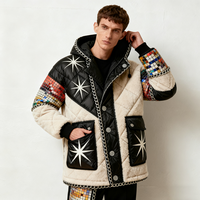 Veste d'hiver matelassée décontractée pour homme sur mesure OEM, épaisse, chaude, à capuche, grande taille, fermeture éclair, vêtements d'extérieur en laine