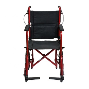 W23 de aluminio ligero de transporte <span class=keywords><strong>silla</strong></span> plegable <span class=keywords><strong>silla</strong></span> de <span class=keywords><strong>ruedas</strong></span> con fijo longitud completa acolchada reposabrazos - Product Image 2